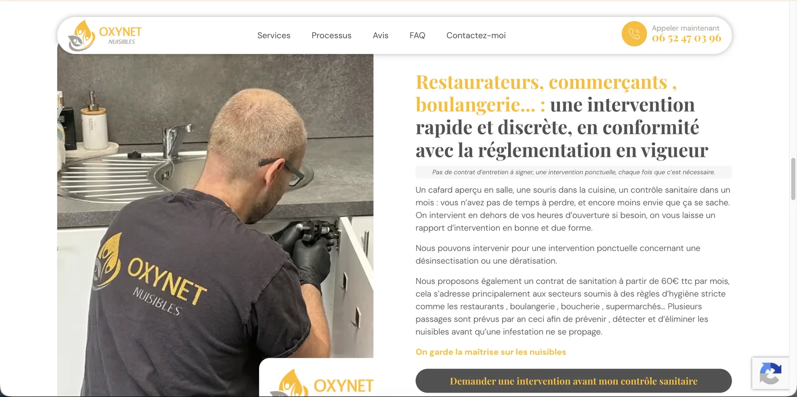 Capture — page professionnels (restaurateurs, commerçants)